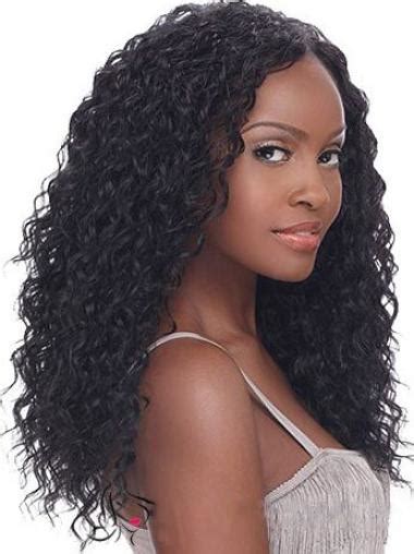 Top-rated Long Kinky Black No Bang African American Lace Wigs for Women 20 Inch