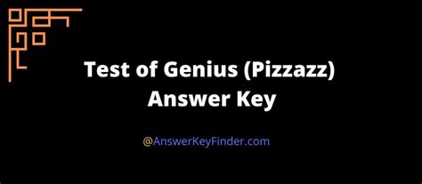 Topic 7 B Test Of Genius Answers PDF