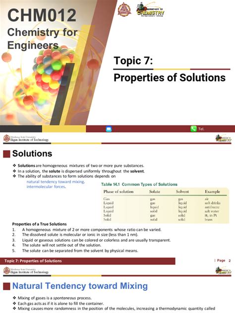 Topic 7 Properties Of Solutions Review Questions PDF