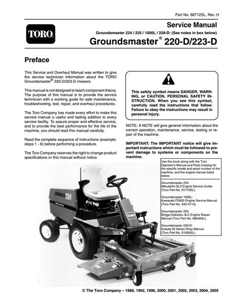 Toro Groundsmaster 220 Manual Ebook Kindle Editon