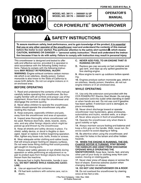 Toro Powerlite Snowblower Manual Ebook Kindle Editon