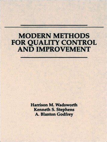 Total Quality Management Modern Methods of Quality Control and Standaridisation 1st Published Epub