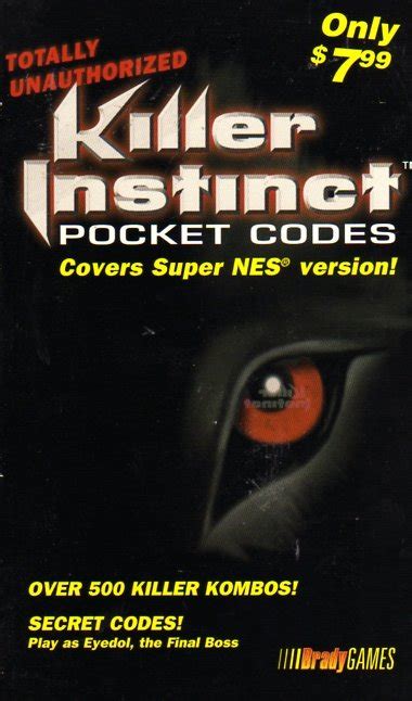 Totally Unauthorized Killer Instinct Pocket Codes Brady Games Epub