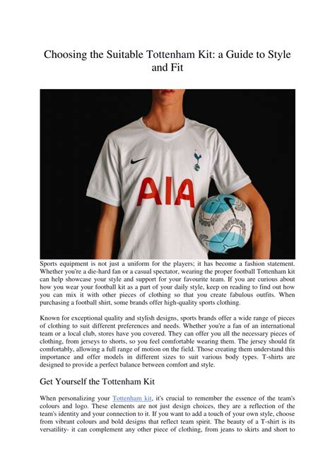 Tottenham Apparel: The Ultimate Guide to Style and Support