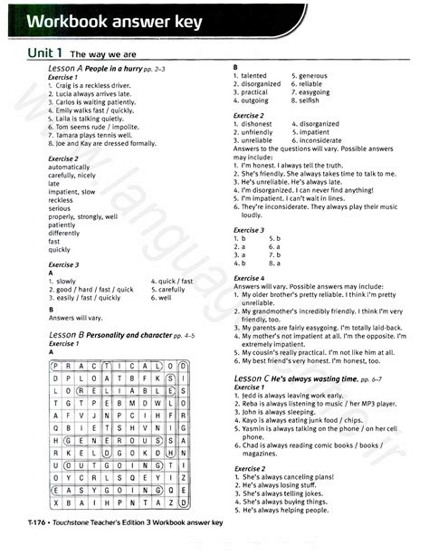 Touchstone 3 Second Edition Workbook Answer Key Reader