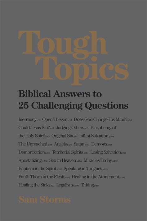 Tough Topics Biblical Answers to 25 Challenging Questions Epub