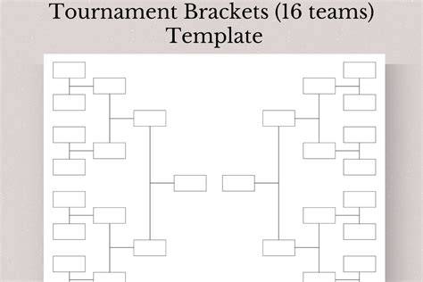 Tournament Bracket Template 16 Teams