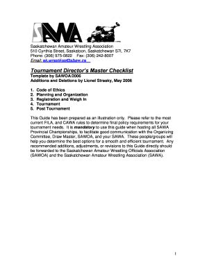 Tournament Directors Master Checklist - Saskatchewan ... PDF PDF