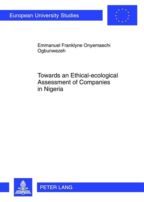 Towards an Ethical-ecological Assessment of Companies in Nigeria, Ebook Epub