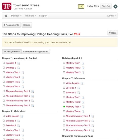 Townsend Press Online Answer Key Reader