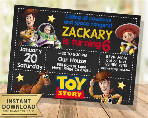 Toy Story Invitation Template