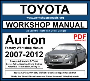 Toyota Aurion Workshop Manual Free Download  Ebook Doc