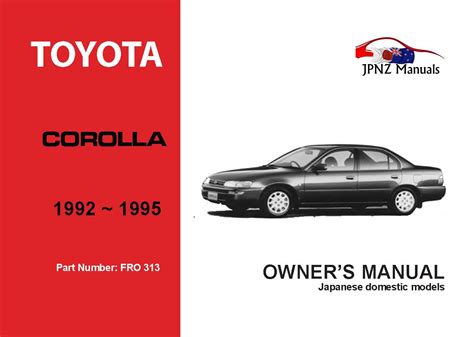 Toyota Corolla Owners Manual 1995 Car Owners Manuals Ebook Doc