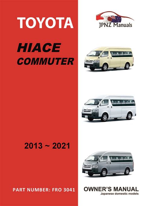 Toyota Hiace Owners Manual  Ebook Doc