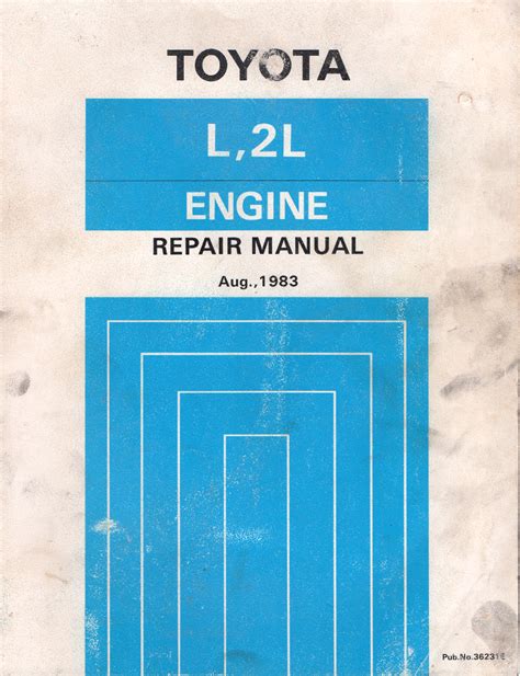 Toyota L, 2L, 2L-T Engine Repair Manual Ebook Epub