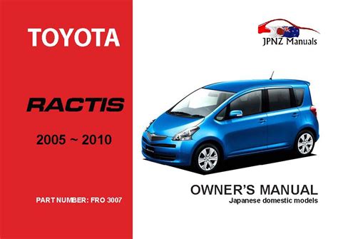 Toyota Ractis Owner Manual Ebook PDF