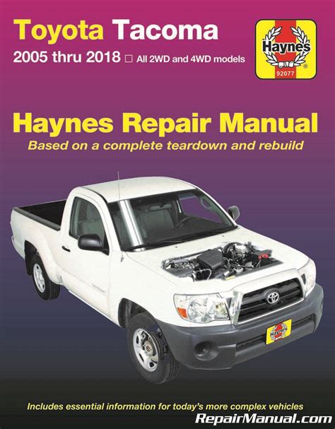 Toyota Tacoma Repair Manual Ebook Kindle Editon