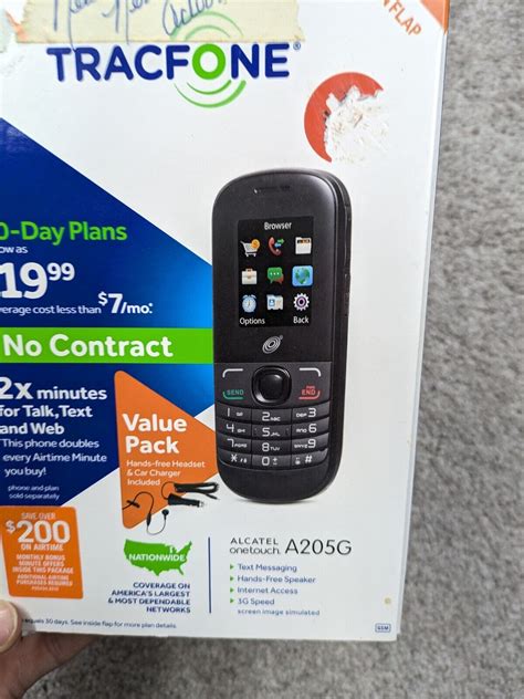 TracFone Alcatel A205G Contract Phone Reader