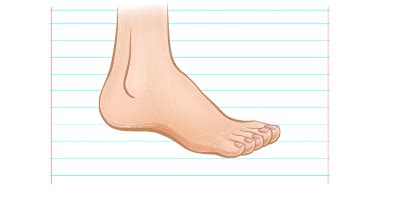 Trace the outline of your foot on a piece of paper.