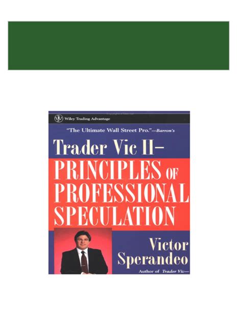 Trader Vic II Principles of Professional Speculation Doc