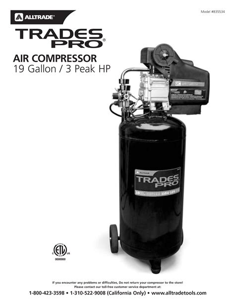 Trades Pro Air Compressor Parts Ebook Reader