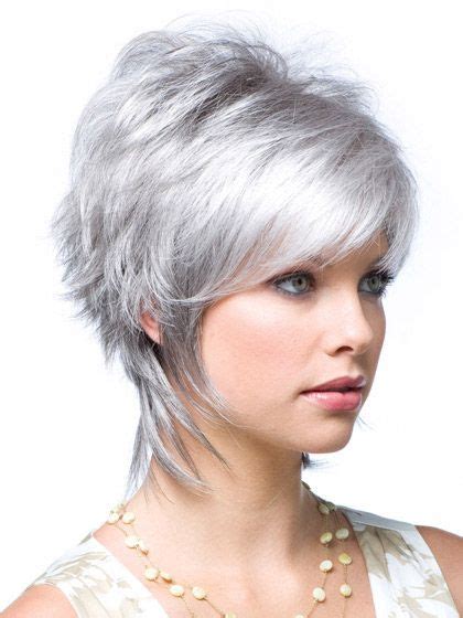 Traditiona Wavy Short Synthetic Grey Wigs