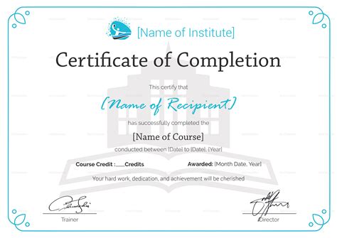 Training Completion Certificate Template Word