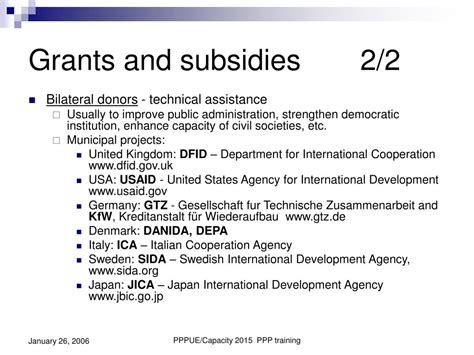 Training Grants and Subsidies: