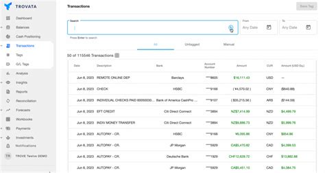 Transaction Search: