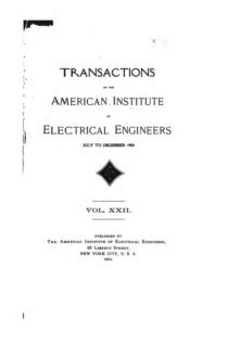 Transactions of the American Institute of Electrical Engineers PDF