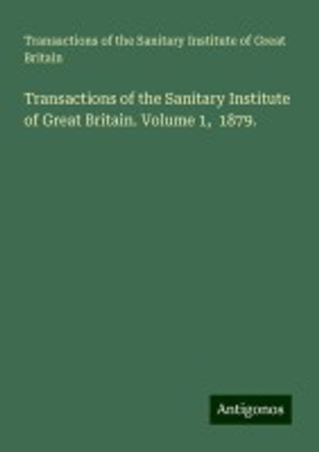 Transactions of the Sanitary Institute Epub