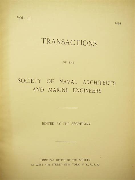 Transactions of the Society of Naval Architects and Marine Engineers Kindle Editon