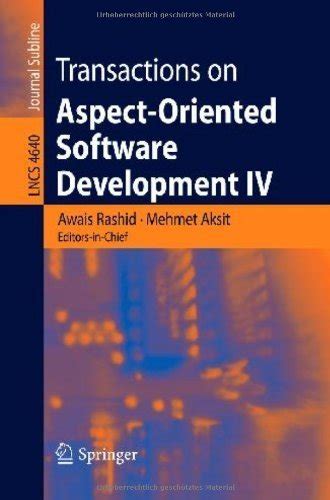 Transactions on Aspect-Oriented Software Development I 1st Edition PDF