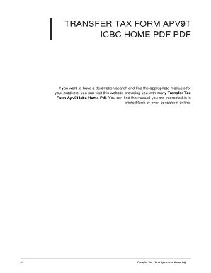 Transfer/Tax Form (APV9T) - ICBC Home PDF Epub