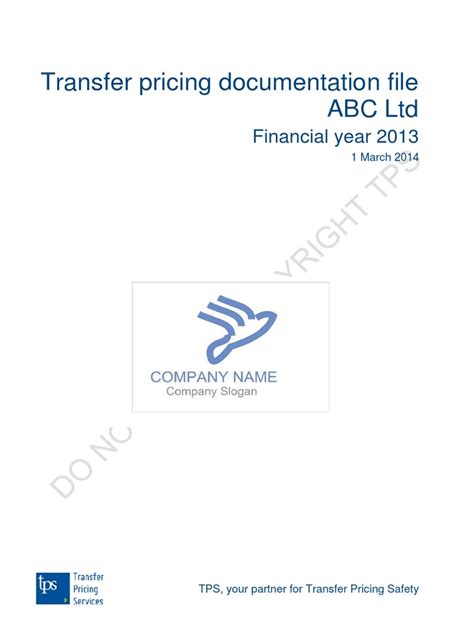 Transfer Pricing Master File Template