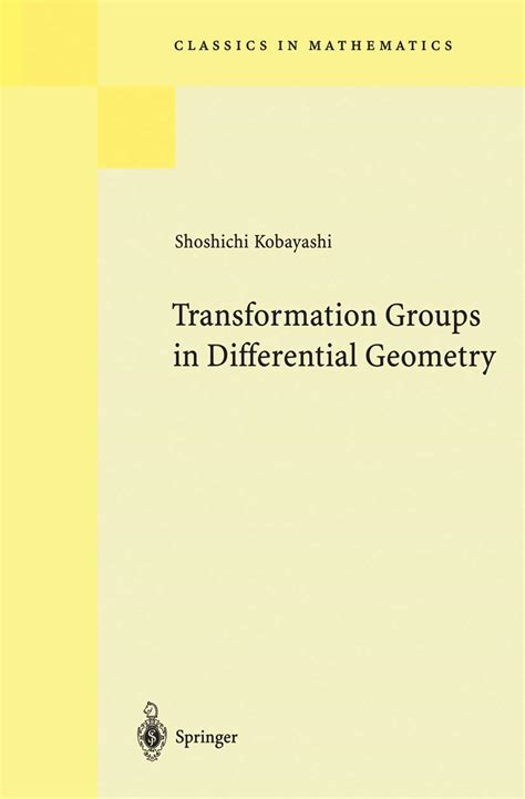 Transformation Groups in Differential Geometry 1st Edition Doc