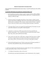 Transformation Lab Answers PDF