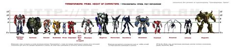 Transformers Prime Size Chart