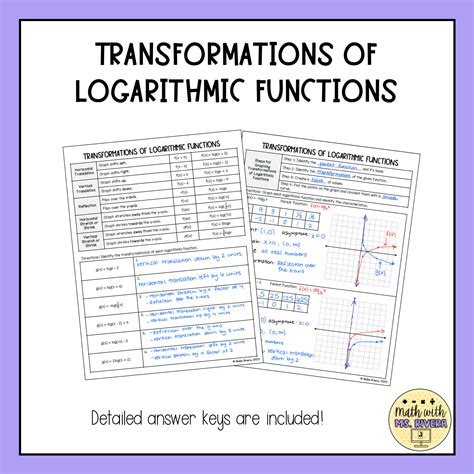 Transforming Exponential And Logarithmic Functions Answer Key Kindle Editon