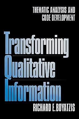 Transforming Qualitative Information Thematic Analysis and Code Development PDF