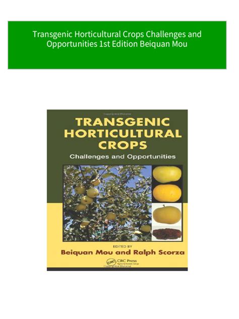 Transgenic Crops IV 1st Edition Epub