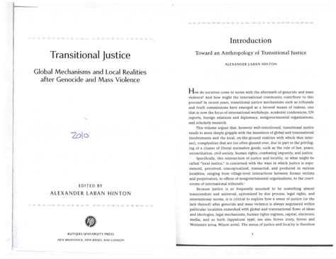 Transitional Justice Global Mechanisms and Local Realities after Genocide and Mass Violence PDF