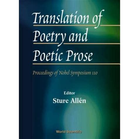 Translation of Poetry and Poetic Prose Proceedings of Nobel Symposium 110 Epub