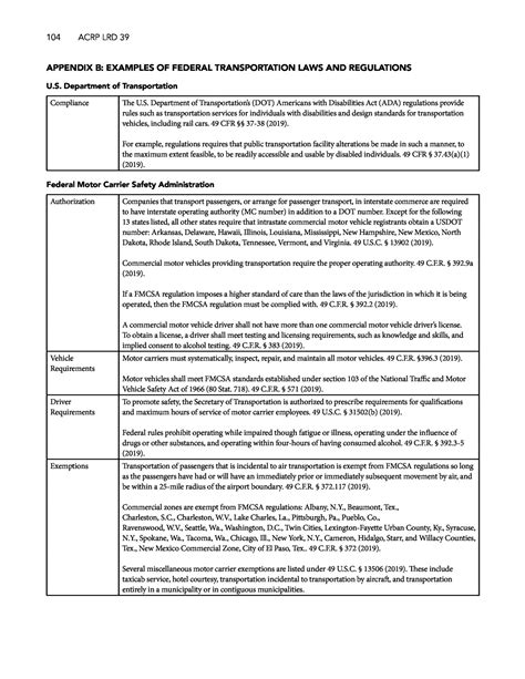 Transportation Regulations: Dissecting the Details