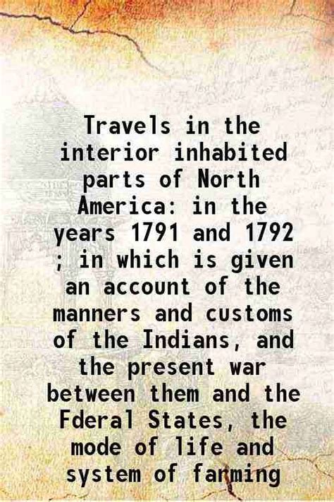 Travels in the Interior Inhabited Parts of North America Reader