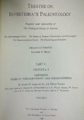 Treatise on Invertebrate Paleontology, Part C: Protista 2, Sarcodina, Chiefly &a Kindle Editon