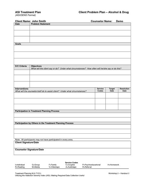 Treatment Plan Templates