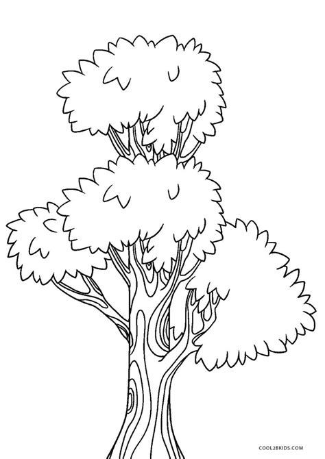 Tree Coloring Pages Printable