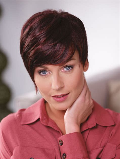 Trendy Boycuts Synthetic Red Lace Front Straight Short Hair