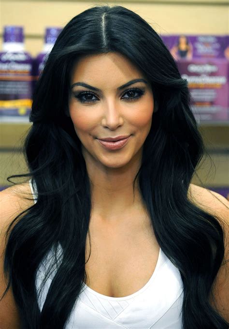 Trendy Wavy Long Black Kim Kardashian Hair